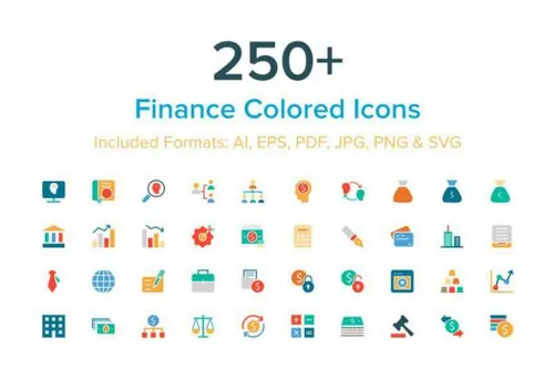 250 金融彩色图标 250  Finance Colored Icons
