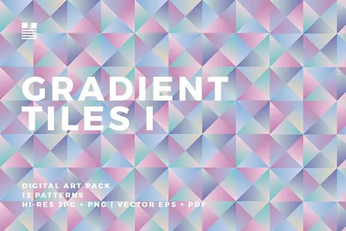 高品质的矢量渐变几何图形大集合