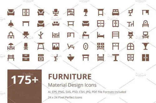 家具设计图标 175  Furniture Material Design Ic