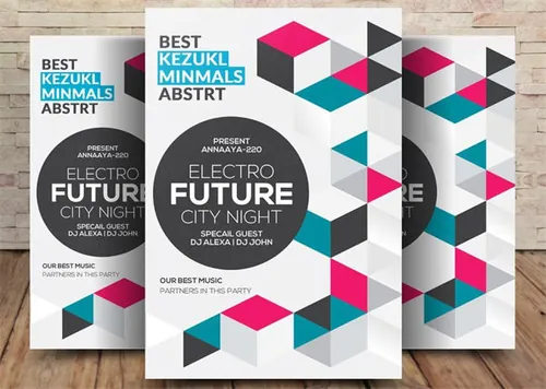 电子之夜传单模板 Electro Night Flyer Template