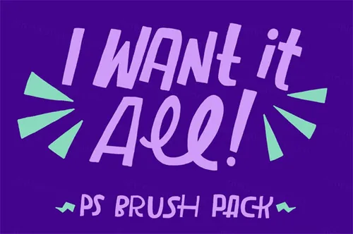 手绘ps笔刷 I Want It All PS Brush Bundl