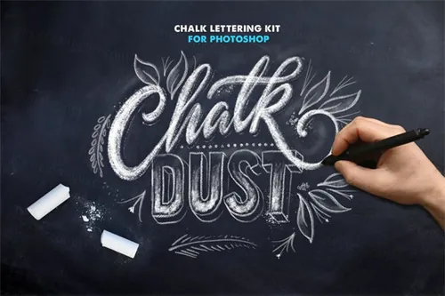 粉笔字体PS笔刷 Chalk Dust Photoshop Lette