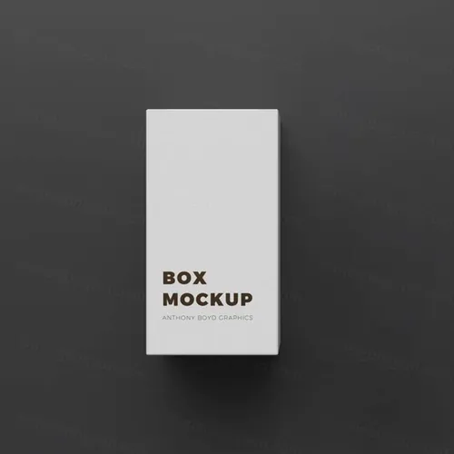 长方形盒子包装贴图模版 Box Packaging Mockup