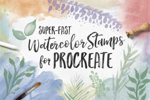 应用专用水彩印章笔刷 Watercolor Stamps for Pr