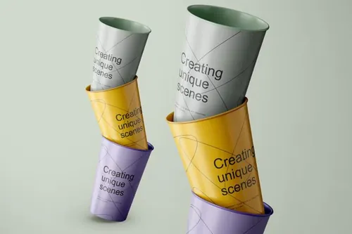 高质量纸杯餐饮品牌包装设计贴图展示样机模板 Paper Cu