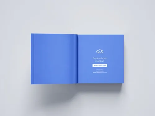 方形书籍封面封底设计提案贴图展示样机模版 Square book mockup