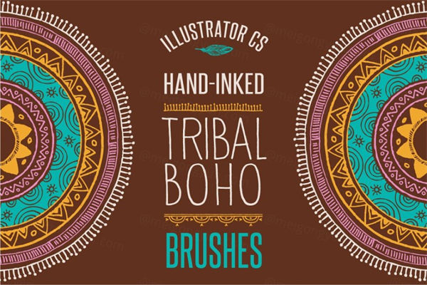 波西米亚部落背景纹理素材50 Boho Tribal Gypsy Ai