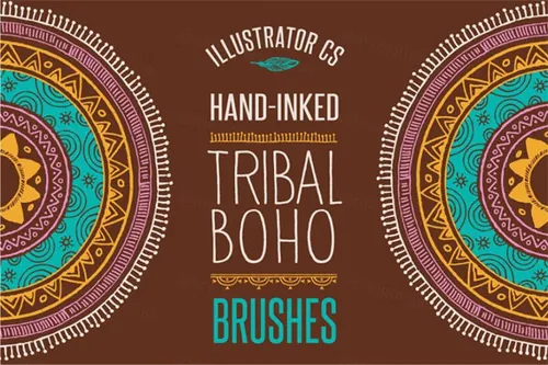 波西米亚部落背景纹理素材50 Boho Tribal Gypsy Ai