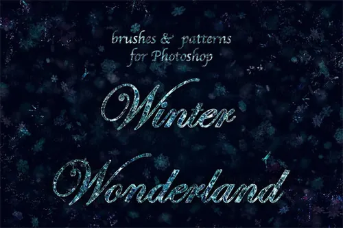 冬天雪花笔刷 Winter Wonderland for Photos