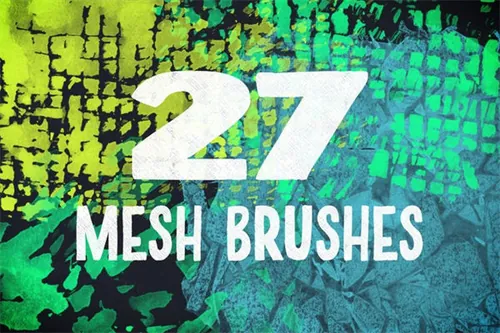 网眼笔刷效果 Mesh Brush Pack Volume 1