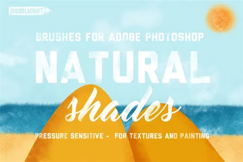自然的额光影PS画笔 Natural Shades For Adobe