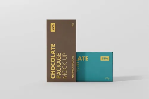 高品质简约巧克力包装样机模板 chocolate-packaging-mockup