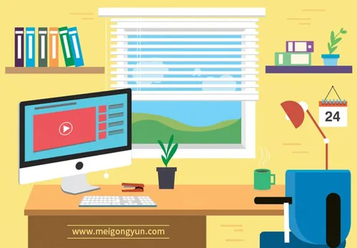 办公场景矢量元素Designers Space