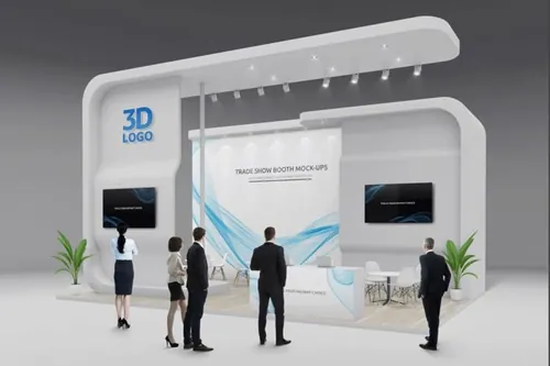 高品质的高端展览展位摊位展示模型 trade-show-booth-displays-mock-ups-vol-2