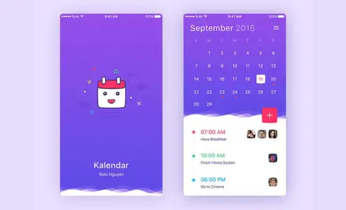 Kalendar App Concept Daily UI #038 每日UI源文件分享