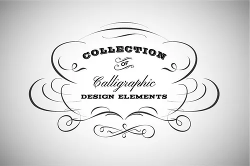 复古书法标志矢量素材Vintage Calligraphic Emblem / Logo