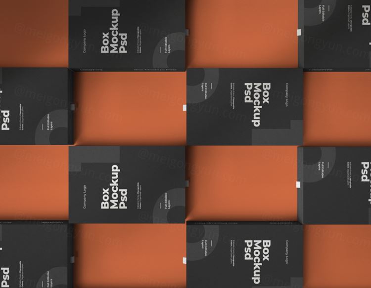 长方形滑盖盒子包装设计提案样机模板 Mockups of wide and narrow slide boxes