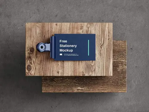 高品质木质混凝土品牌VI设计提案样机PSD模板 Stationery mockup 样机模