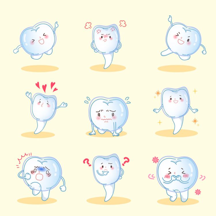 保护清洁保养牙齿卫生可爱宣传插画海报EPS矢量插画素材