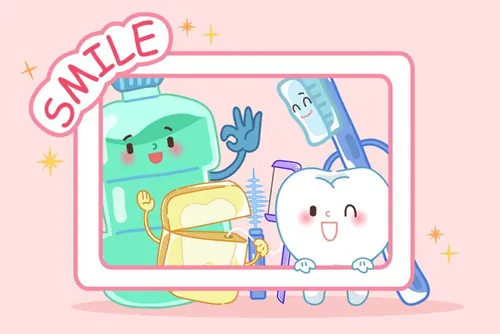 保护清洁保养牙齿卫生可爱宣传插画海报EPS矢量插画素材