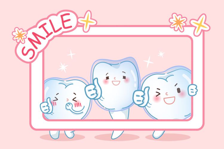 保护清洁保养牙齿卫生可爱宣传插画海报EPS矢量插画素材