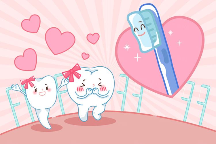 保护清洁保养牙齿卫生可爱宣传插画海报EPS矢量插画素材