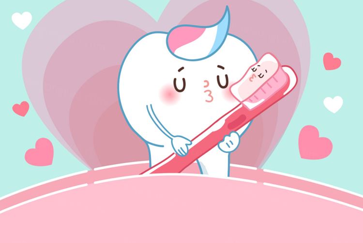 保护清洁保养牙齿卫生可爱宣传插画海报EPS矢量插画素材