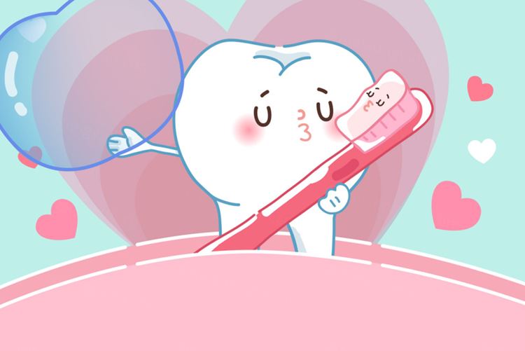 保护清洁保养牙齿卫生可爱宣传插画海报EPS矢量插画素材