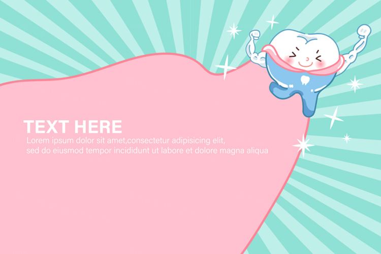 保护清洁保养牙齿卫生可爱宣传插画海报EPS矢量插画素材