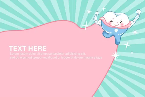 保护清洁保养牙齿卫生可爱宣传插画海报EPS矢量插画素材