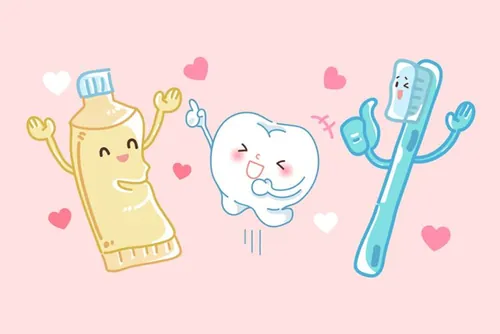 保护清洁保养牙齿卫生可爱宣传插画海报EPS矢量插画素材