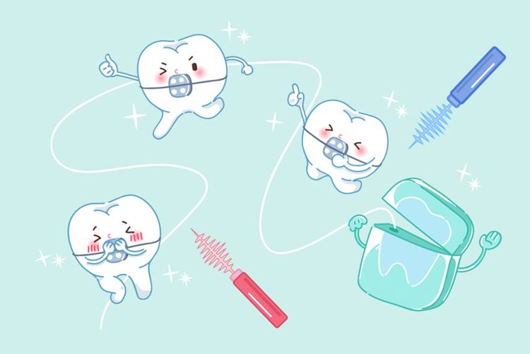 保护清洁保养牙齿卫生可爱宣传插画海报EPS矢量插画素材