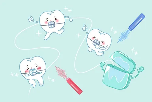 保护清洁保养牙齿卫生可爱宣传插画海报EPS矢量插画素材
