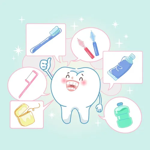 保护清洁保养牙齿卫生可爱宣传插画海报EPS矢量插画素材