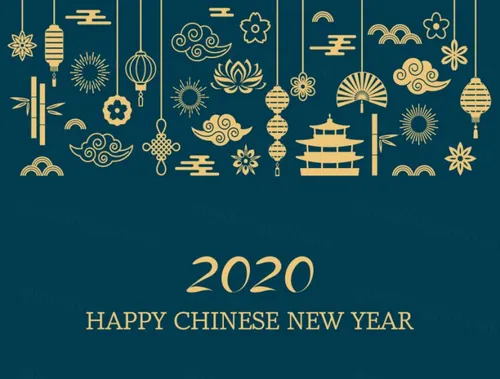 2021中国牛年新年快乐东方传统风格横幅海报贺卡矢量插画素材 Happy chinese new year