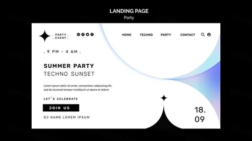 科技峰会颗粒感渐变几何抽象形状网页落地页宣传横幅海报设计PS