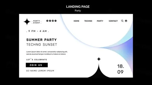 科技峰会颗粒感渐变几何抽象形状网页落地页宣传横幅海报设计PSD模板