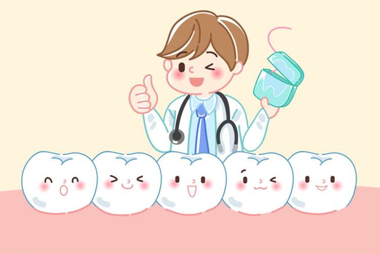 保护清洁保养牙齿卫生可爱宣传插画海报EPS矢量插画素材