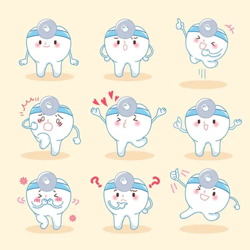 保护清洁保养牙齿卫生可爱宣传插画海报EPS矢量插画素材