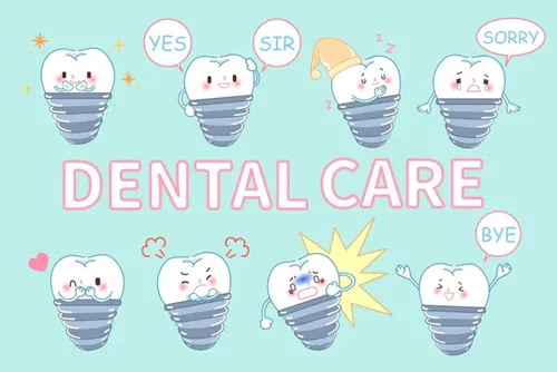 保护清洁保养牙齿卫生可爱宣传插画海报EPS矢量插画素材