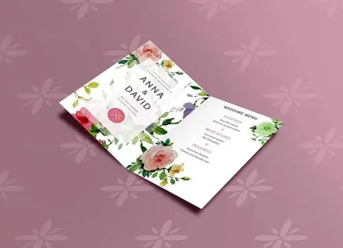贺卡请柬模型PSD贴图模板Open Invitation Card Mockup 样机模版