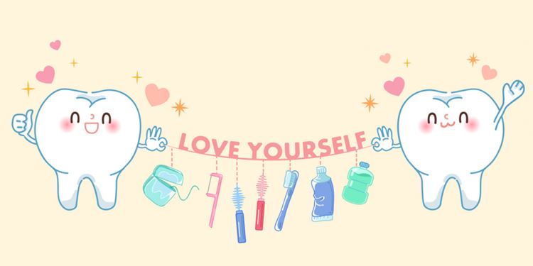 保护清洁保养牙齿卫生可爱宣传插画海报EPS矢量插画素材