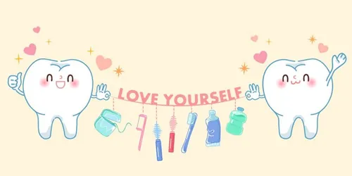 保护清洁保养牙齿卫生可爱宣传插画海报EPS矢量插画素材