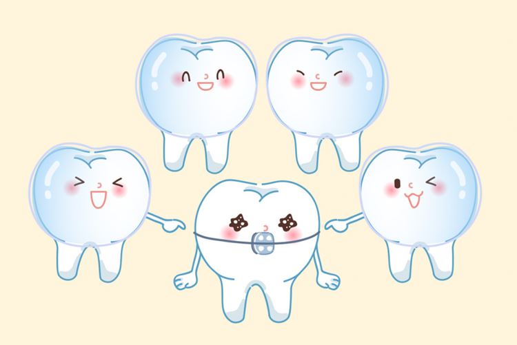 保护清洁保养牙齿卫生可爱宣传插画海报EPS矢量插画素材