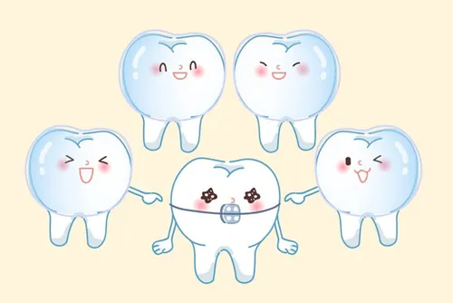 保护清洁保养牙齿卫生可爱宣传插画海报EPS矢量插画素材