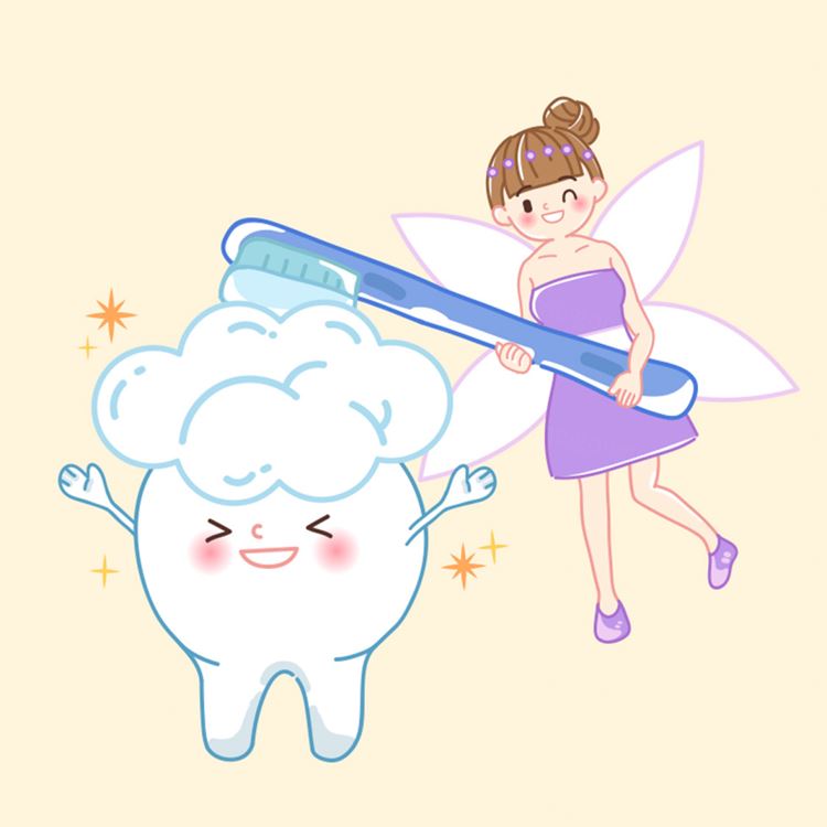 保护清洁保养牙齿卫生可爱宣传插画海报EPS矢量插画素材