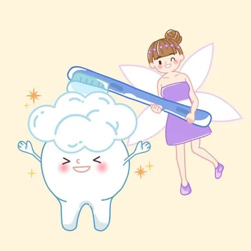 保护清洁保养牙齿卫生可爱宣传插画海报EPS矢量插画素材