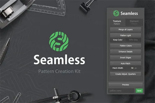 无缝图案生成创建工具PS扩展插件 Seamless - Pattern