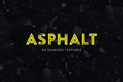 复古黑色沥青效果背景纹理素材 50 Seamless Tex