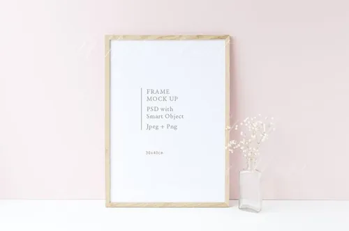 木质框架样机模板 Wooden  frame